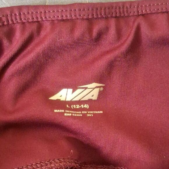 AVIA Burgundy Leggings size large - Picture 6 of 6